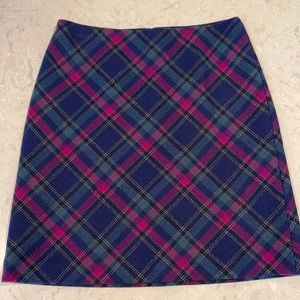 Perfect Plaid Mini A-Line Pencil Wool Skirt by Talbots | NWOT | Size 6 | Cute!